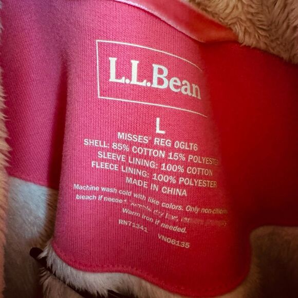 L.L. Bean zip up hoodie in Pink Size Large - Picture 8 of 10
